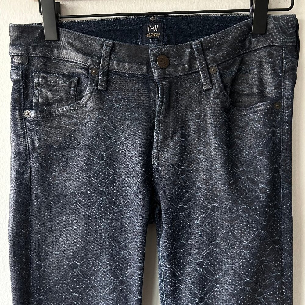 Citizens of Humanity Skinny Jeans Shiny Coated Jacquard Womens Sz 27 - Picture 4 of 10